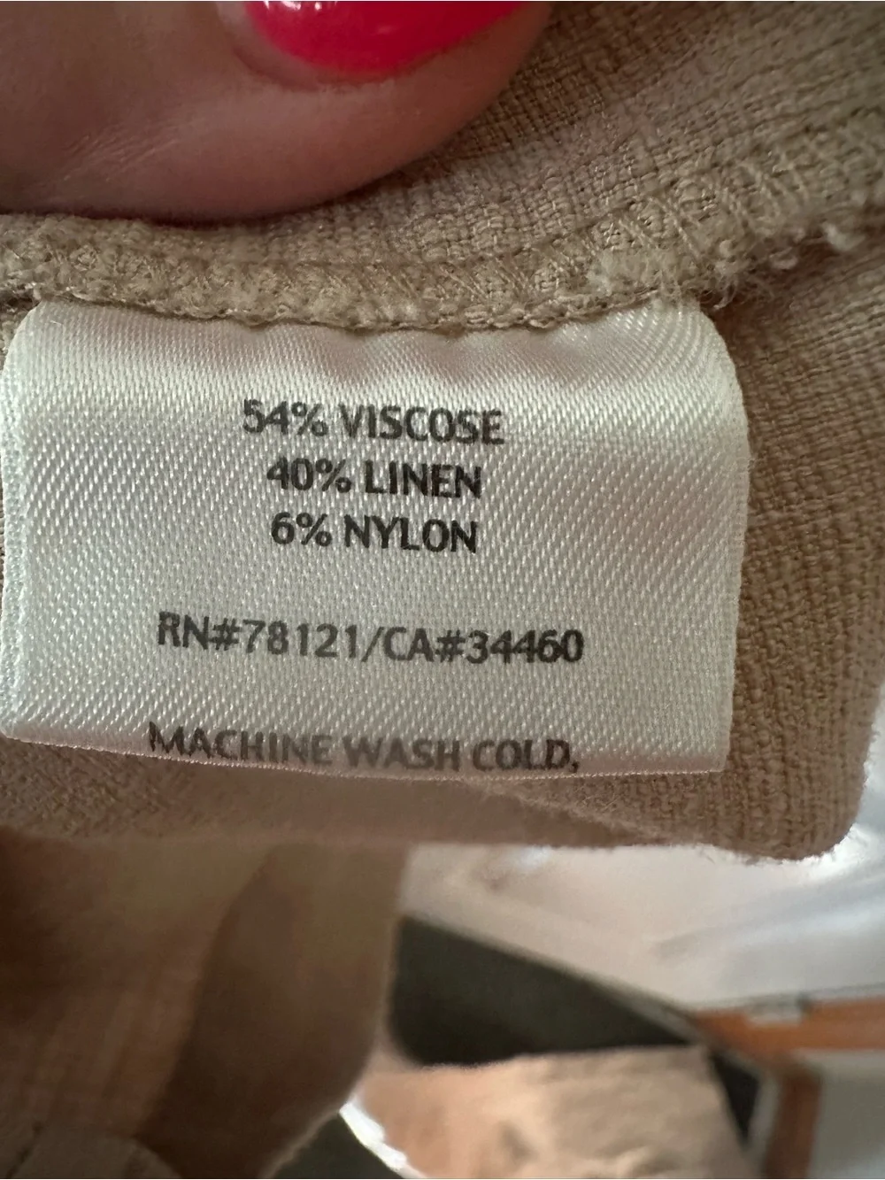 Eileen Fisher Tan Linen Blend Italian Fabric Wide Leg Slouchy Pants Size Large. - Picture 13 of 14